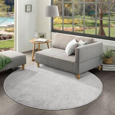 Imagem de Tapete Relex N Prata 130xredondo Tapetes São Carlos