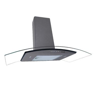 Imagem de Coifa Fogatti De Parede Clean Vidro Curvo Kromanox 90cm 110v