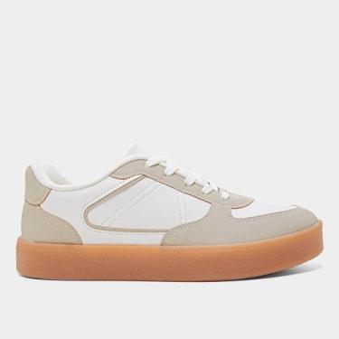 Imagem de Tênis Vizzano Casual Feminino, Branco, Cinza, 35