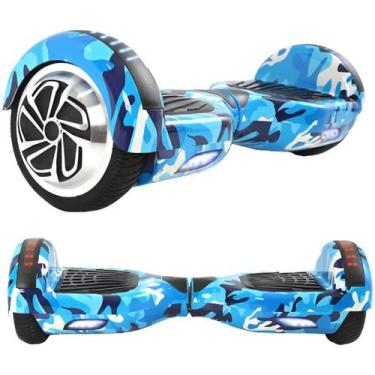 Imagem de Skate elétrico duas rodas azul camuflado - Brinovar