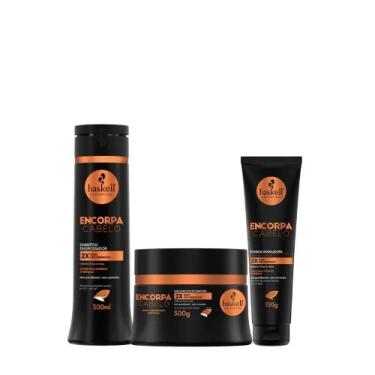 Imagem de Kit Haskell Encorpa Cabelo Shampoo 300ml + Máscara 300g + Pomada 150g 