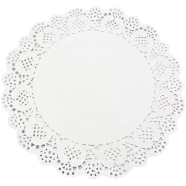 Imagem de Doilies toalha de papel rendado Redondo  36cm Branco  52 un - TodaTrec