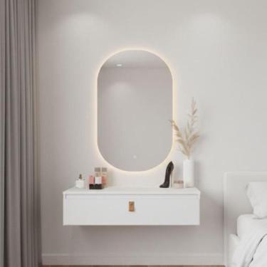 Imagem de Penteadeira Suspensa Compacta Console com 1 Gaveta Branco - Havenall