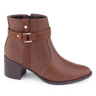 Imagem de Bota Feminina Comfortflex cano baixo 23-92302 ziper salt 5cm-Feminino