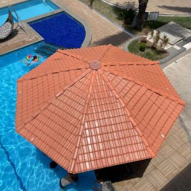Imagem de Telha Plan PVC 2,42 x 5 Peça(s) - Marrom - Afort