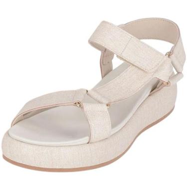 Imagem de Sandália Feminina Flatform Conforto Moderna Piccadilly, Off white, 37