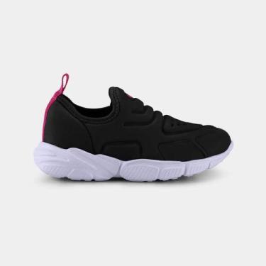 Imagem de Tênis Infantil BIBI Ever II Escolar Feminino, Preto, Rosa, 30