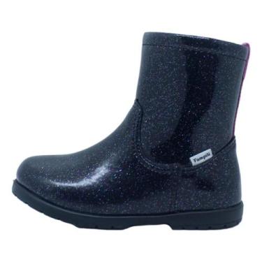 Imagem de Bota pampili rubi preta furtacor infantil menina 141.077, Preto glitte