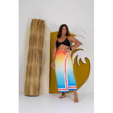 Imagem de Cangas praianas - VALERIAMODAPRAIA, Estampa colorida, VESTE DO P AO G