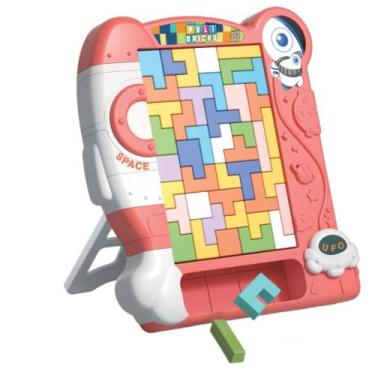 Imagem de Tetris Brinquedo Educativo 51pç Jogo Raciocínio combinação - POLIBRINQ