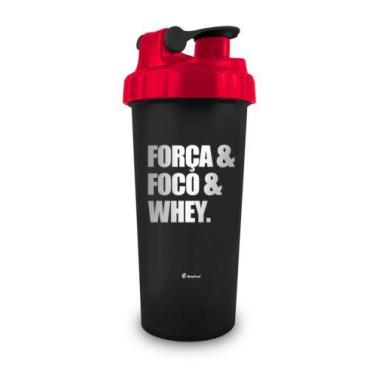 Imagem de Coqueteleira frases - foco força e whey - Brasfoot