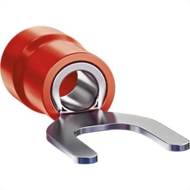 Imagem de Terminal Forquilha Pre-Isolado Sforplast 0,5 A 1,5Mm - M6 - Vermelho