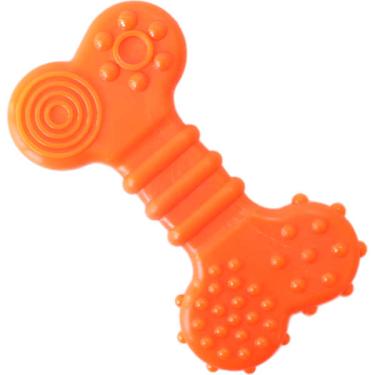 Imagem de Brinquedo Odontopet Osso Flexi Flat Laranja para Cães - Tam. G