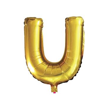 Imagem de Balão Dourado U - 28 Polegadas = 71 CM