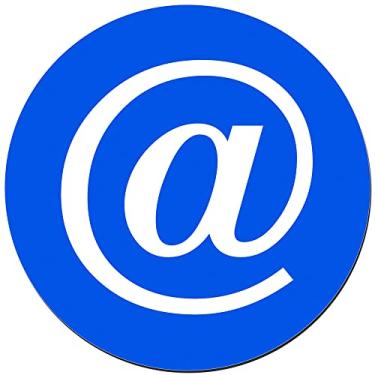 Imagem de Mouse Pad Redondo Arroba em PVC TopGet (Azul)