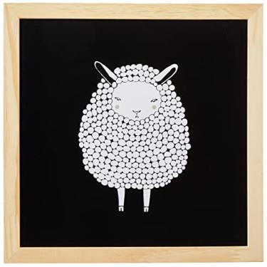 Imagem de Quadro Decorativo 32x32 Moldura Slim Pinus 160441133, Design Up, Colorido