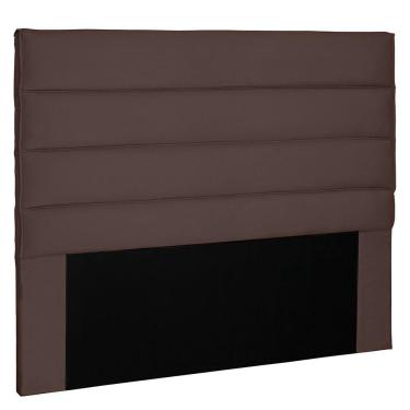 Imagem de Cabeceira Casal 1,40m La Italiana Suede Marrom Café