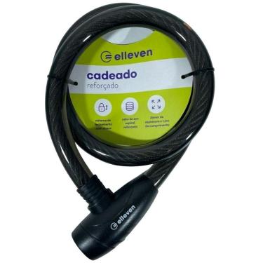 Imagem de Cadeado Elleven Chave 1,5m Corrente Cadeado Trava Bicicleta