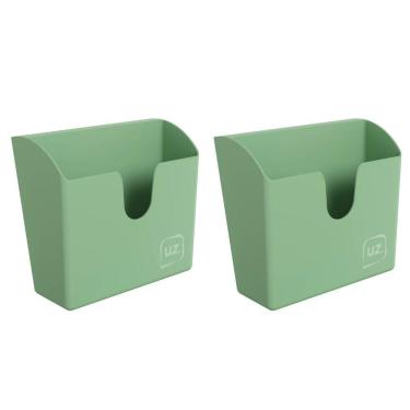 Imagem de Kit Com 2 Porta Guardanapo Slim Quadrado Plástico Para Mesa Cozinha Bar