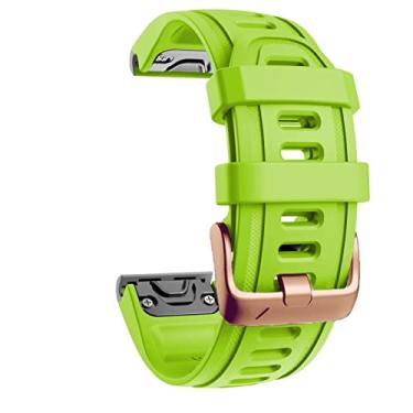 Imagem de GANYUU Pulseira de silicone esportiva de 20mm para Garmin Fenix 6X 6 6S Pro 5X 5S Plus Fivela de ouro rosa EasyFit Correia de pulso de liberação rápida Correa (Cor: D, Tamanho: 20mm Fenix 6S)