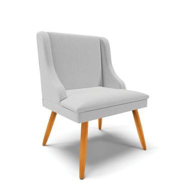 Imagem de Cadeira De Jantar Liz Linho Cinza A05 D`rossi