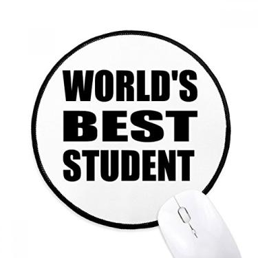 Imagem de DIYthinker World's Best Student Teacher Quote Mouse Pad Desktop Office Tapete redondo para computador