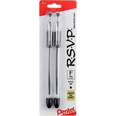 Imagem de Pentel Caneta esferográfica R.S.V.P., linha fina, preta 2/ea