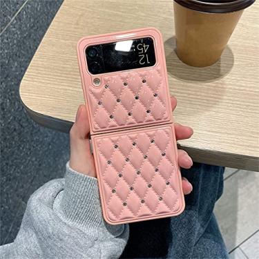 Imagem de Capa de losango retrô com brilho e strass de luxo para Samsung Galaxy Z Flip 3 4 5G Z Flip3 Zflip3 Flip4 Zflip4 Capa, b, para Samsung Z Flip 3