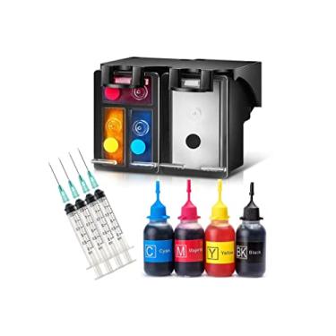 Imagem de Cartucho Recarregável XXL Preto 664 25 Ml Colorido 664 XXL 24 Ml Compatível com Impressora Deskjet e HP 2136, 2676, 3776, 5076, 5276 CX 1 UN
