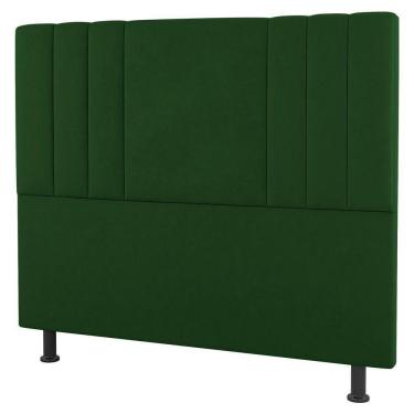 Imagem de Cabeceira Cama Box Solteiro Grace 90cm Suede Verde - Abmaza