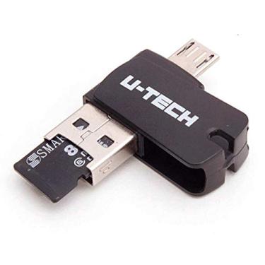 Imagem de Pen Drive USB 32 GB OTG 3 em 1 com Cartão Micro SD 01 Unidade, U-Tech, PD3X1-32GB, Outros Acessórios para Notebooks