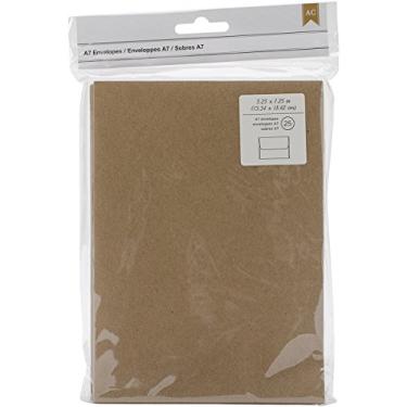 Imagem de American Crafts Envelopes A7, 13 x 19 cm, Kraft, pacote com 25