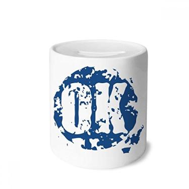 Imagem de DIYthinker OK, design redondo, estampa de ilustração, caixa de dinheiro, porta-moedas de cerâmica, presente de cofrinho