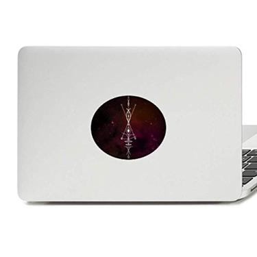 Imagem de Adesivo de vinil com estampa de alienígena do universo geométrico para laptop e notebook
