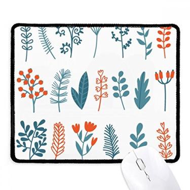 Imagem de Mousepad colorido com ilustração de folhas de plantas de Natal, tapete de borracha para jogos