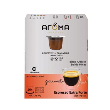 Imagem de Aroma Selezione Cápsulas De Café Espresso Extra Forte Aroma Compatível Com Nespresso Contém 10 Cápsulas