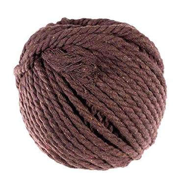 Imagem de Corda de algodão de macramê natural Craft County – Comprimento de 50 metros (Marrom, 5 mm)