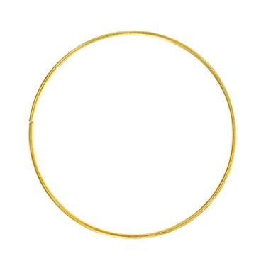 Imagem de Anéis de argola de arame de metal dourado Craft County – Diâmetros de 2, 3, 4, 5, 6 polegadas – Disponível em um único, 5, 10 pacotes – para artesanato, decoração, macramê, 4 Inch, 1 Pack, 1
