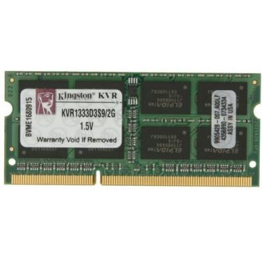 Imagem de Kingston Memória para notebook ValueRAM 2GB 1333MHz PC3-1066 DDR3 SO-DIMM (KVR1333D3S9/2GETR)