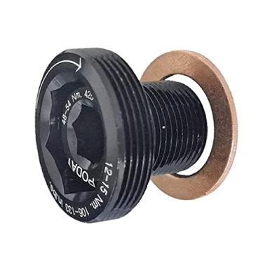 Imagem de YIJU 3x parafusos do braço da manivela, rosca de liga de alumínio Tampa do parafuso do suporte do braço da manivela para bicicletas de estrada BMX MTB