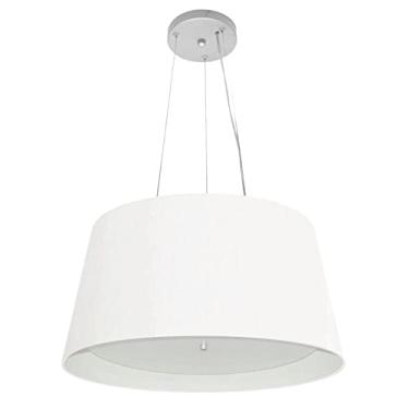 Imagem de Lustre Pendente Cone Cúpula Duplo Tecido 25/50x40, Vivare Iluminação, Pendente4144 BRBR, Branco, Médio