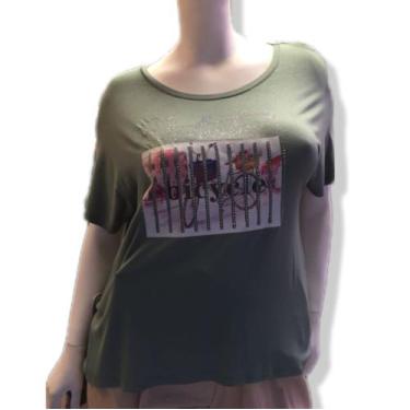 Imagem de Blusa Camiseta Manga Curta Feminina Plus Size - Mooncity
