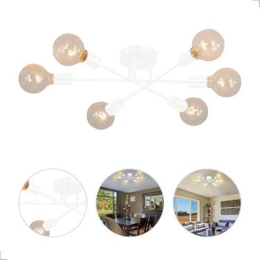 Imagem de Lustre Sputnik Plafon Sobrepor Hashteg 6Xe27 Preto 60 Cm