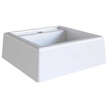 Imagem de Cuba De Apoio Para Banheiro Em Marmore Sintetico 94101 Branca Pp Branca