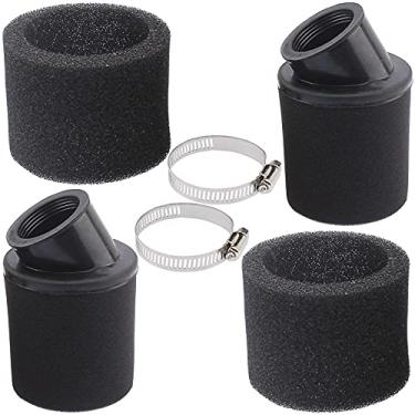 Imagem de LIYYDS 2 peças Universal 38mm 39mm 40mm Angled Double Foam Pod Performance Filter Cleaner 50cc 70cc 90cc 110cc 125cc Motocicleta ATV Quad Scooter Go Kart Moped Pit Dirt Super Pocket Mini Bike Yamaha