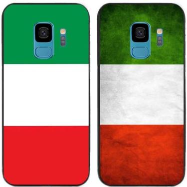 Imagem de 2 peças retrô bandeira da Itália impressa TPU gel silicone capa de telefone traseira para Samsung Galaxy (Galaxy S9)