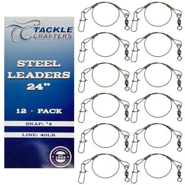 Imagem de Tackle Crafters Equipamento de pesca e acessórios de aço inoxidável de 60,96 cm, pacote com 12, feito nos EUA