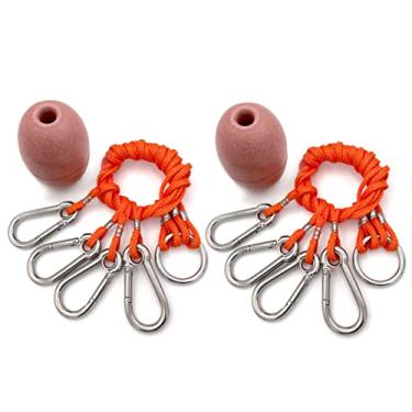 Imagem de AirFly Arnês de 4 braços para armadilha de caranguejo com ganchos de aço inoxidável 304 e boia flutuante, combo (2 peças)