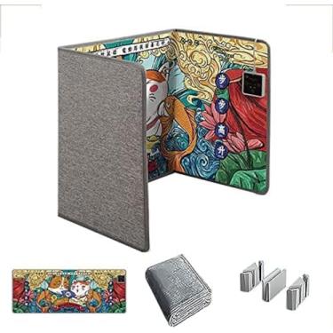 Imagem de Aquecedor de pés dobrável sob a mesa para pés de perna com cobertor e suportes, aquecedor de espaço portátil para escritório e casa, aquecedor de espaço elétrico portátil de 4 dobras com pro