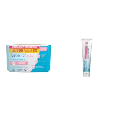 Imagem de Kit Bepantol Baby Lenços Umedecidos 96 unid, Bepantol Baby + Bepantol Baby Pomada Assadura Bebe, Pomada Bepantol Baby, 30g